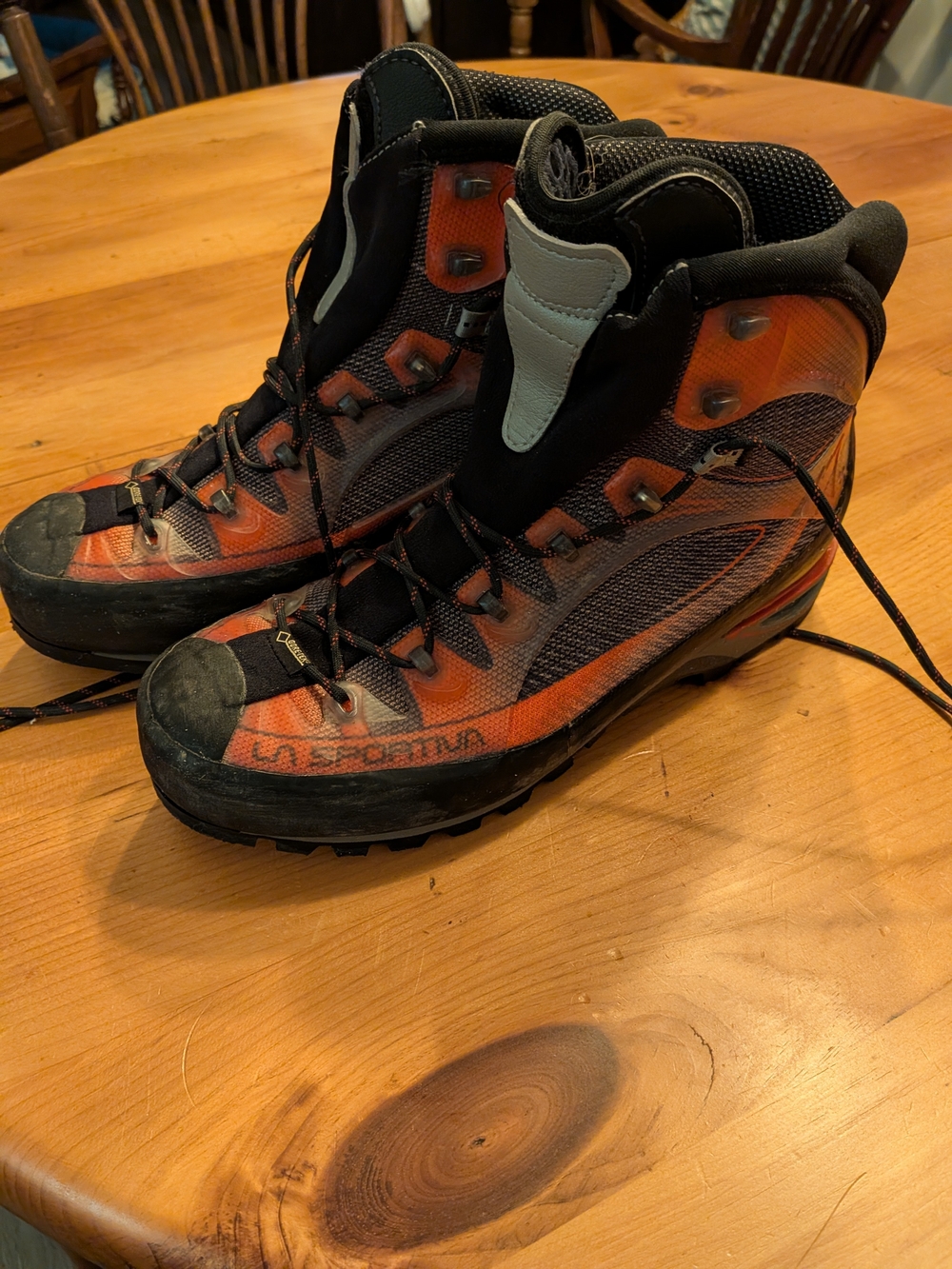 La Sportiva Men's Orange and Black Mountaineering Boots